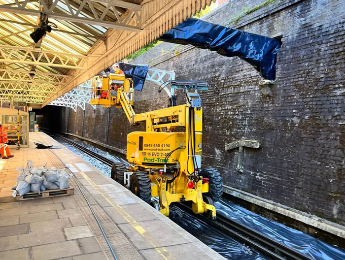 Specialist drainage works on the rail network